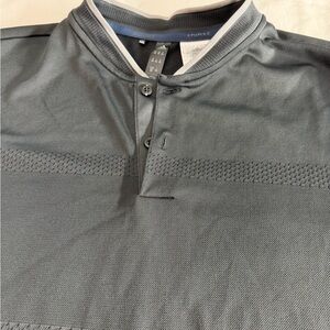 Adidas Men's Golf Statement Seamless Primeknit Gray Polo Shirt 2XL.